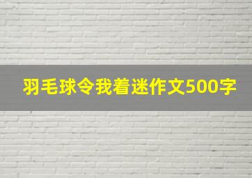 羽毛球令我着迷作文500字