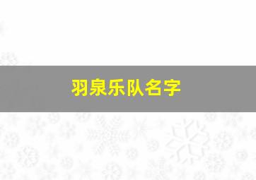 羽泉乐队名字