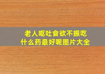 老人呕吐食欲不振吃什么药最好呢图片大全