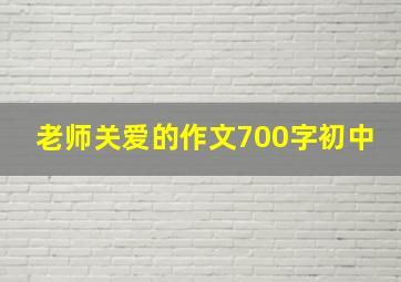 老师关爱的作文700字初中