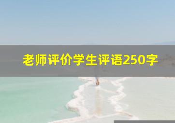 老师评价学生评语250字