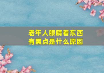 老年人眼睛看东西有黑点是什么原因