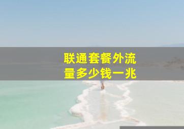 联通套餐外流量多少钱一兆