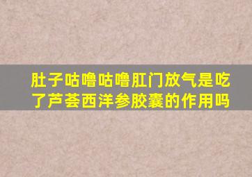 肚子咕噜咕噜肛门放气是吃了芦荟西洋参胶囊的作用吗