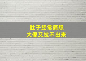 肚子经常痛想大便又拉不出来