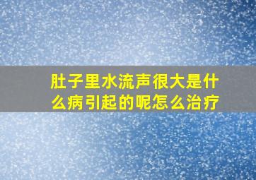 肚子里水流声很大是什么病引起的呢怎么治疗