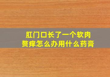 肛门口长了一个软肉赘痒怎么办用什么药膏