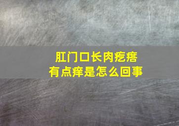 肛门口长肉疙瘩有点痒是怎么回事