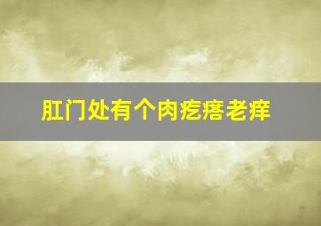 肛门处有个肉疙瘩老痒