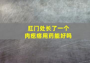 肛门处长了一个肉疙瘩用药能好吗