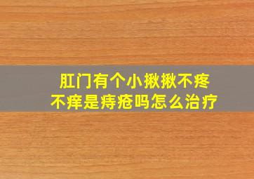 肛门有个小揪揪不疼不痒是痔疮吗怎么治疗