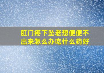 肛门疼下坠老想便便不出来怎么办吃什么药好