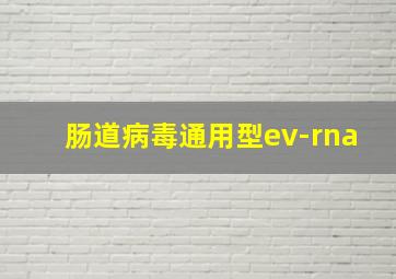 肠道病毒通用型ev-rna