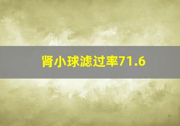 肾小球滤过率71.6