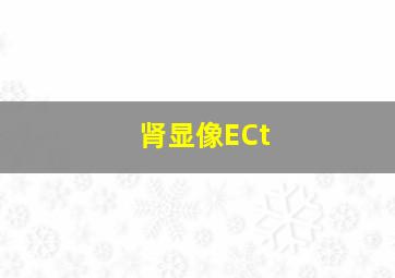 肾显像ECt