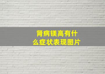 肾病镁高有什么症状表现图片