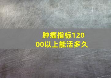 肿瘤指标12000以上能活多久