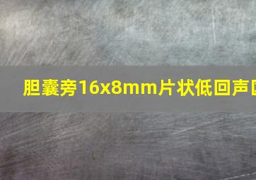 胆囊旁16x8mm片状低回声区