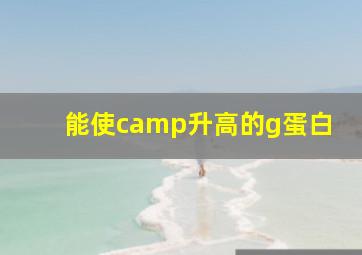 能使camp升高的g蛋白