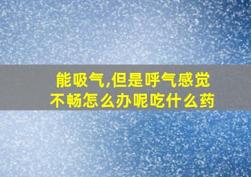 能吸气,但是呼气感觉不畅怎么办呢吃什么药