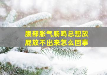 腹部胀气肠鸣总想放屁放不出来怎么回事