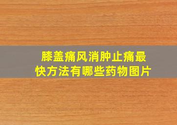 膝盖痛风消肿止痛最快方法有哪些药物图片