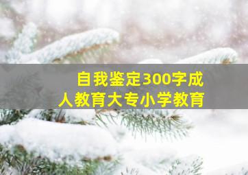 自我鉴定300字成人教育大专小学教育