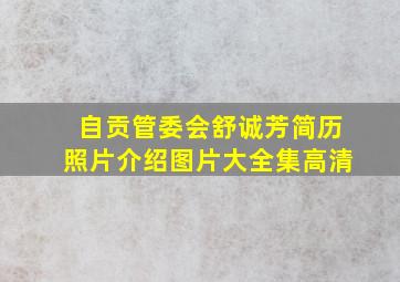 自贡管委会舒诚芳简历照片介绍图片大全集高清