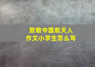 致敬中国航天人作文小学生怎么写