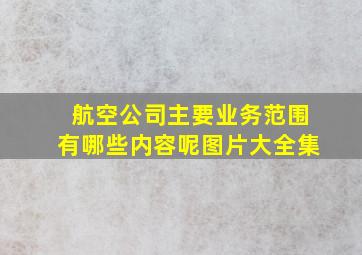 航空公司主要业务范围有哪些内容呢图片大全集