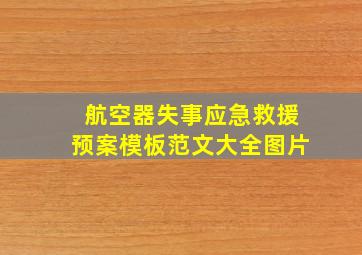 航空器失事应急救援预案模板范文大全图片