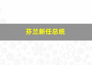 芬兰新任总统