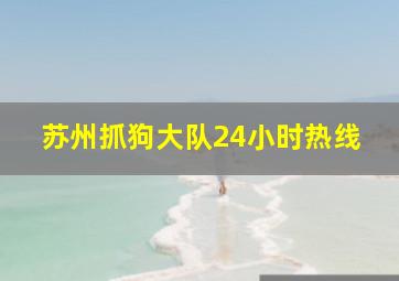 苏州抓狗大队24小时热线