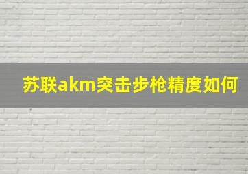 苏联akm突击步枪精度如何