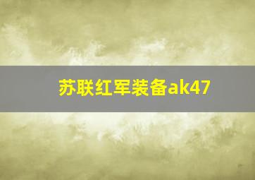 苏联红军装备ak47