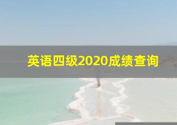 英语四级2020成绩查询