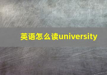 英语怎么读university