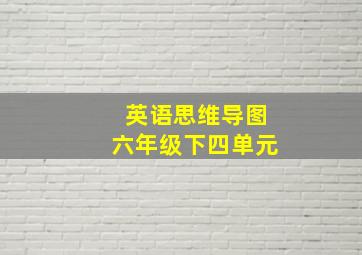 英语思维导图六年级下四单元