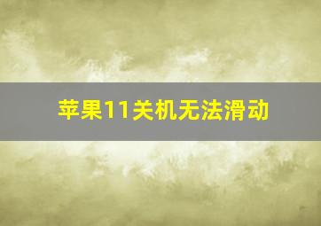 苹果11关机无法滑动