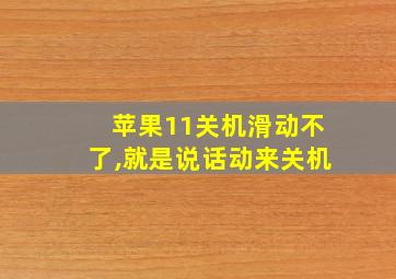 苹果11关机滑动不了,就是说话动来关机