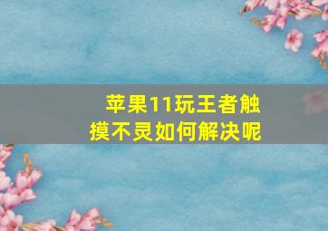 苹果11玩王者触摸不灵如何解决呢