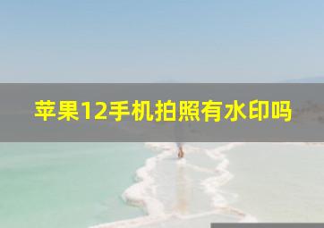 苹果12手机拍照有水印吗