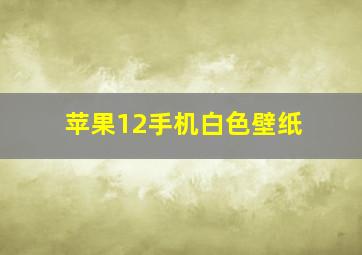 苹果12手机白色壁纸