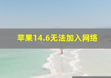 苹果14.6无法加入网络