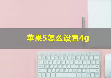 苹果5怎么设置4g