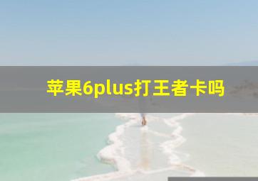 苹果6plus打王者卡吗