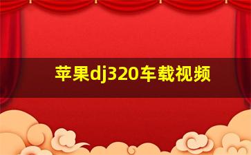 苹果dj320车载视频