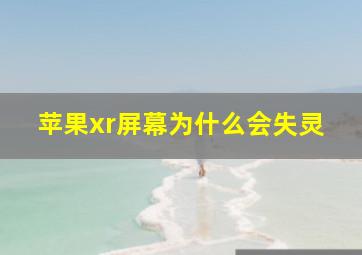 苹果xr屏幕为什么会失灵