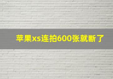 苹果xs连拍600张就断了