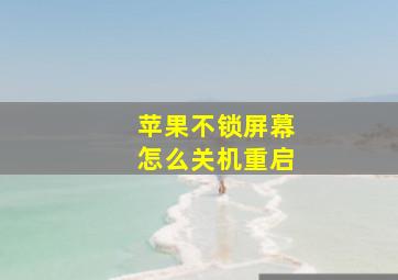 苹果不锁屏幕怎么关机重启